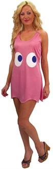 SpicyLegs.com - Pac-Man Pinky Deluxe Tank Dress Adult Costume : halloween costumes halloween costumes 2010 pacman pinky deluxe tank dress adult costume