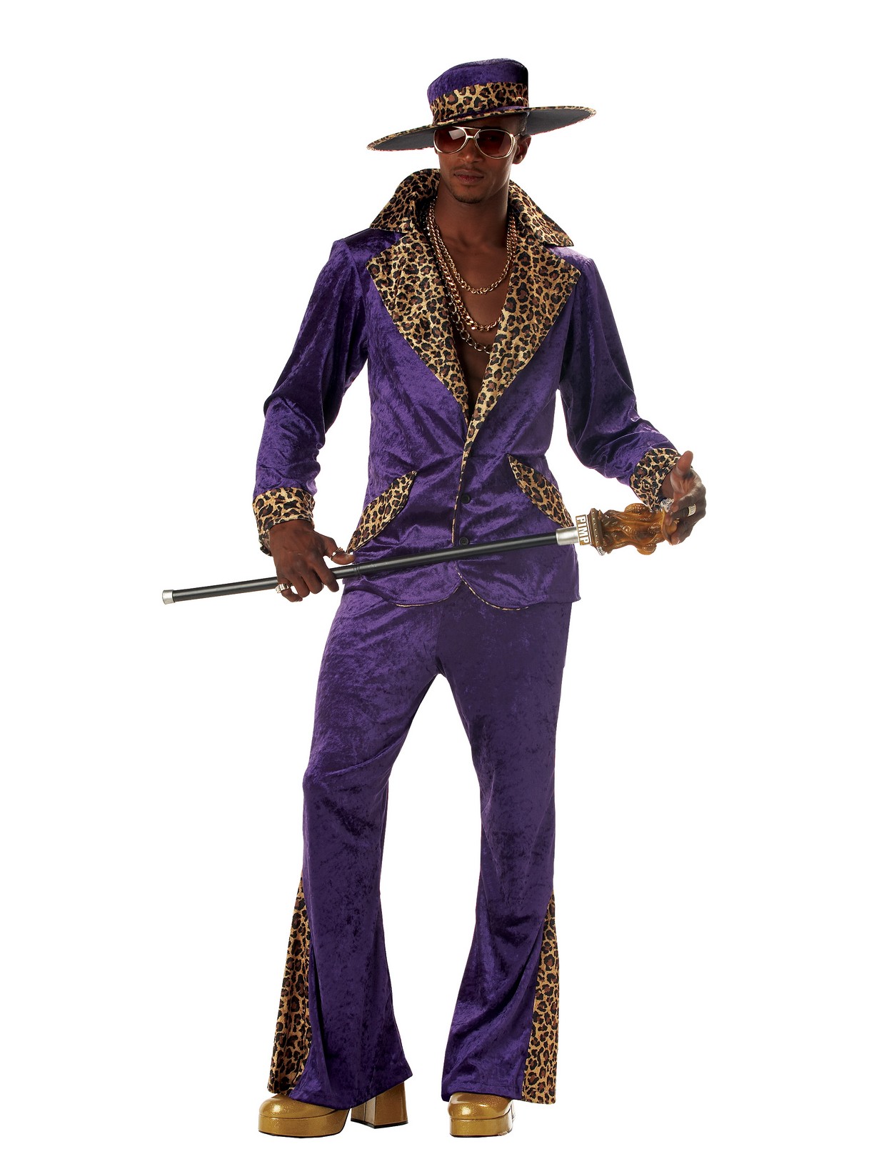 California Costume Collection Men's Pimp Purple Crushed Velvet Adult Costume - Purple - Large (42-44)