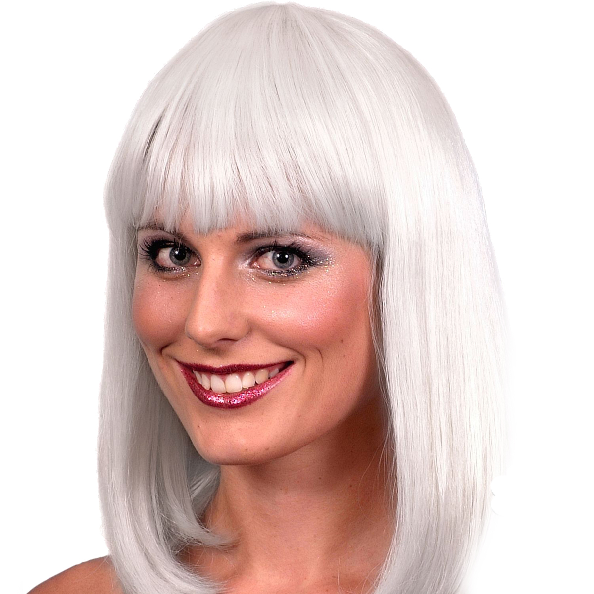 Smiffy's USA Women's Miss Santa White Wig