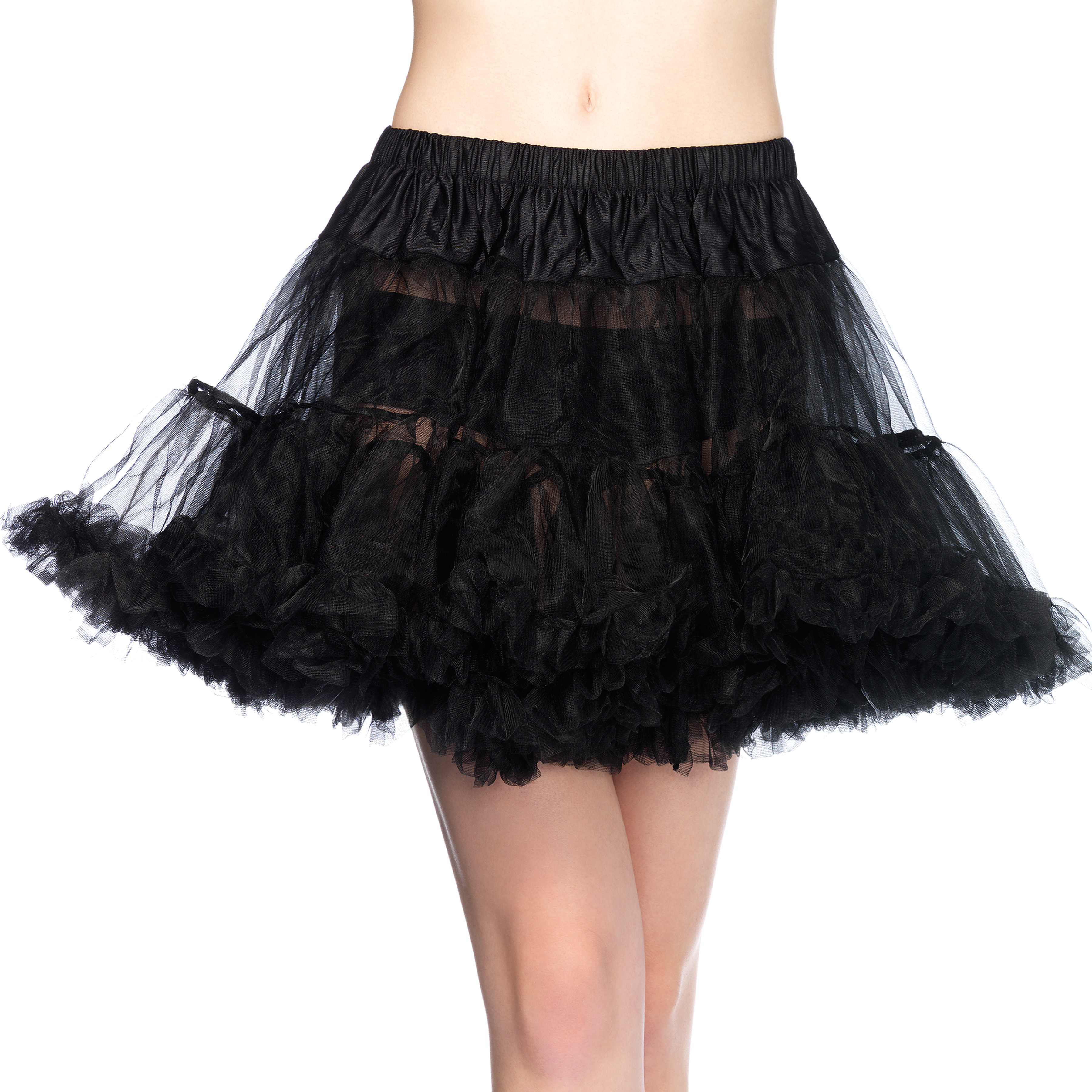 Leg Avenue Women's Tulle Petticoat Layered Black (One-Size) - Black - One-Size