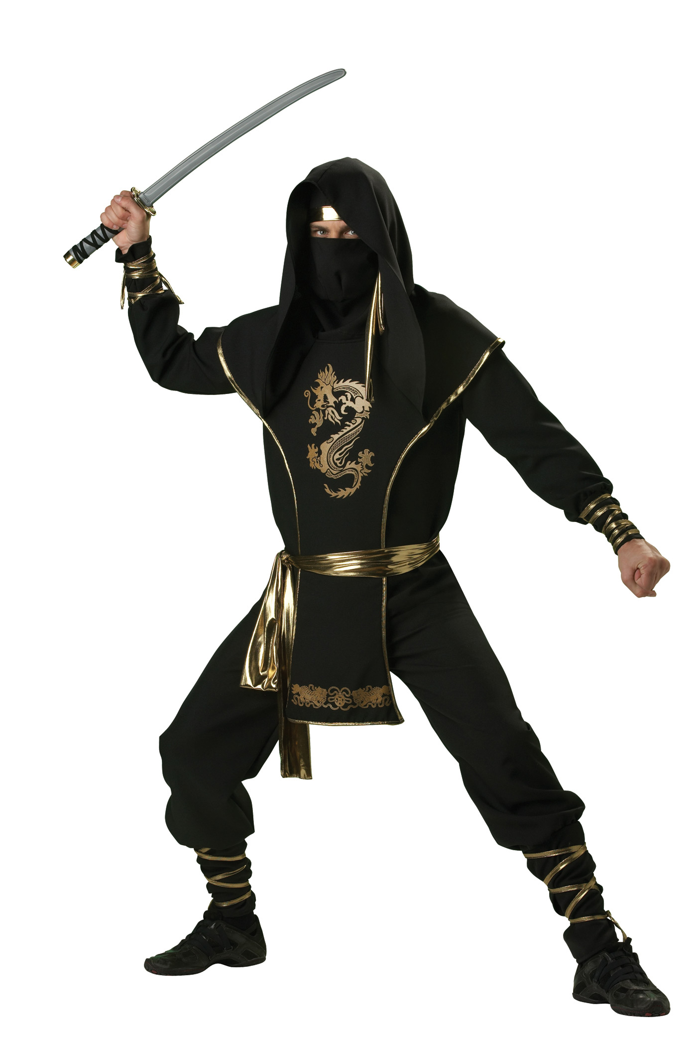 In Character Costumes Men's Ninja Warrior Elite Collection Adult Costume - Black - Large