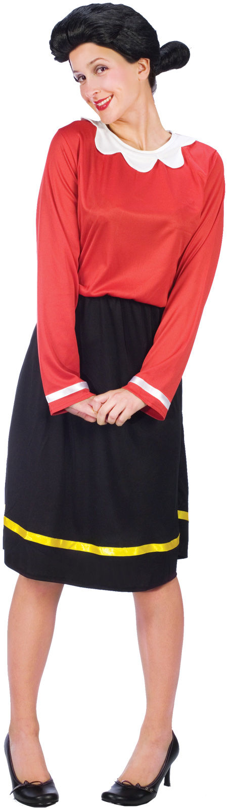 Fun World Women's Olive Oyl Adult Costume - Red - Medium/Large