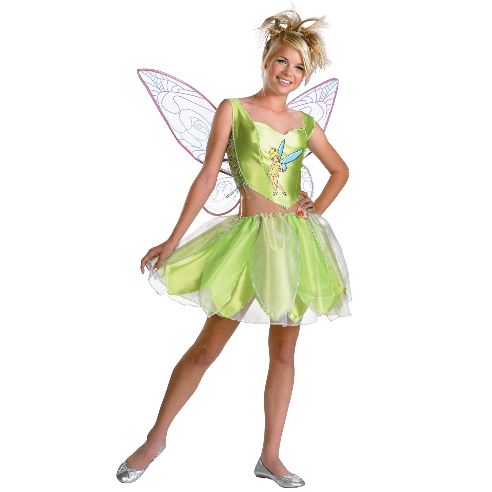 Disguise Inc Women's Disney Fairies Tinker Bell Child Costume - Green - 10-12 (Large)