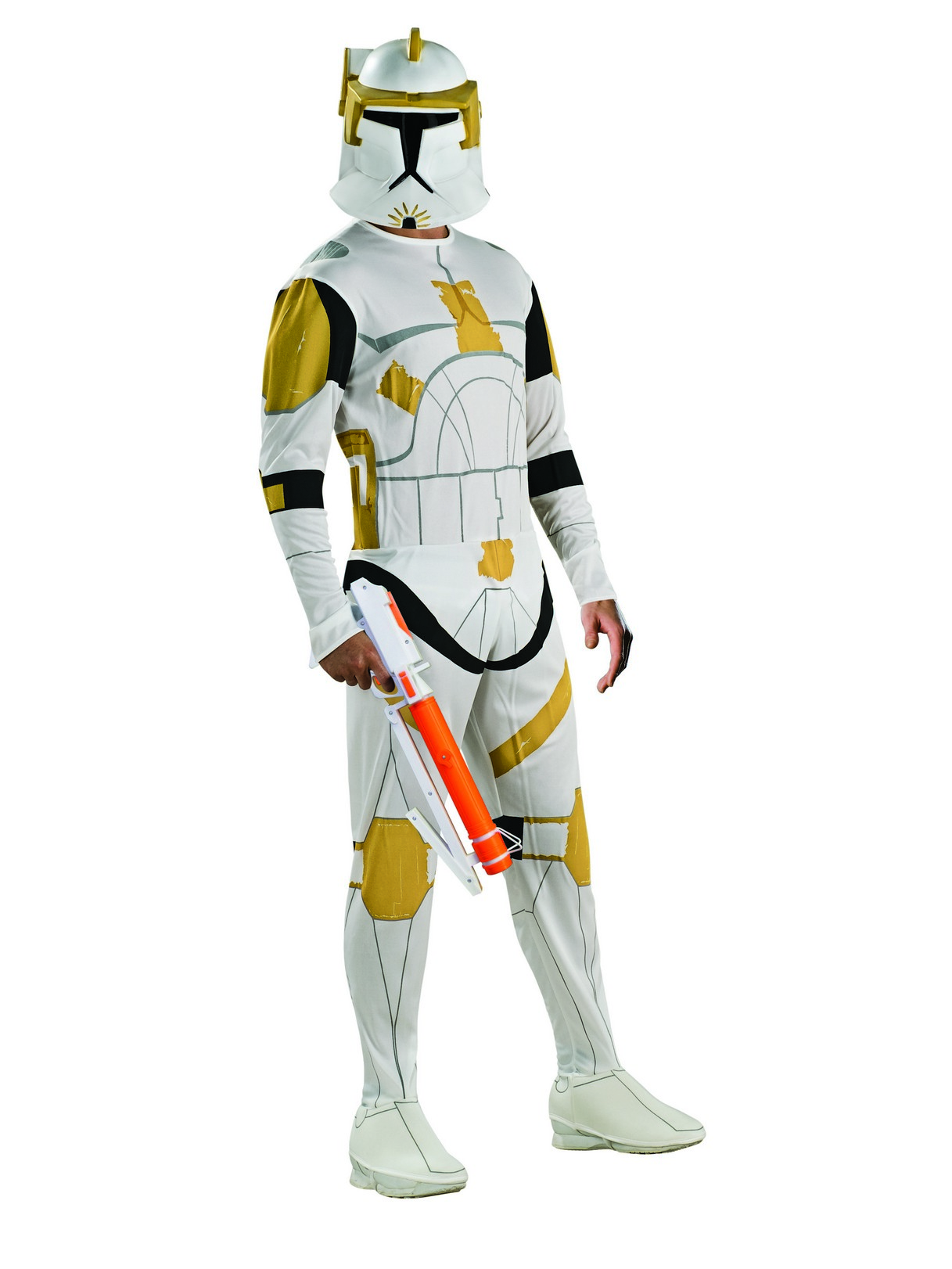 Rubie's Costume Co Men's Star Wars Animated Clone Trooper Commander Cody Adult Costume - Yellow - Standard One-Size