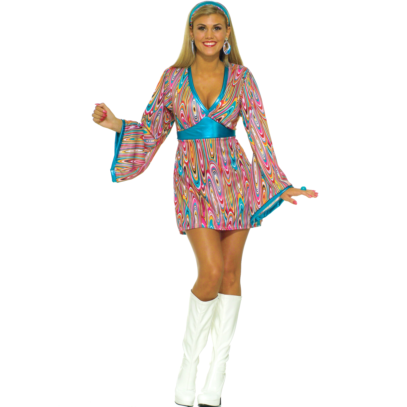 Forum Novelties Inc Women's Wild Swirl Dress Adult Costume - Blue - Medium/Large