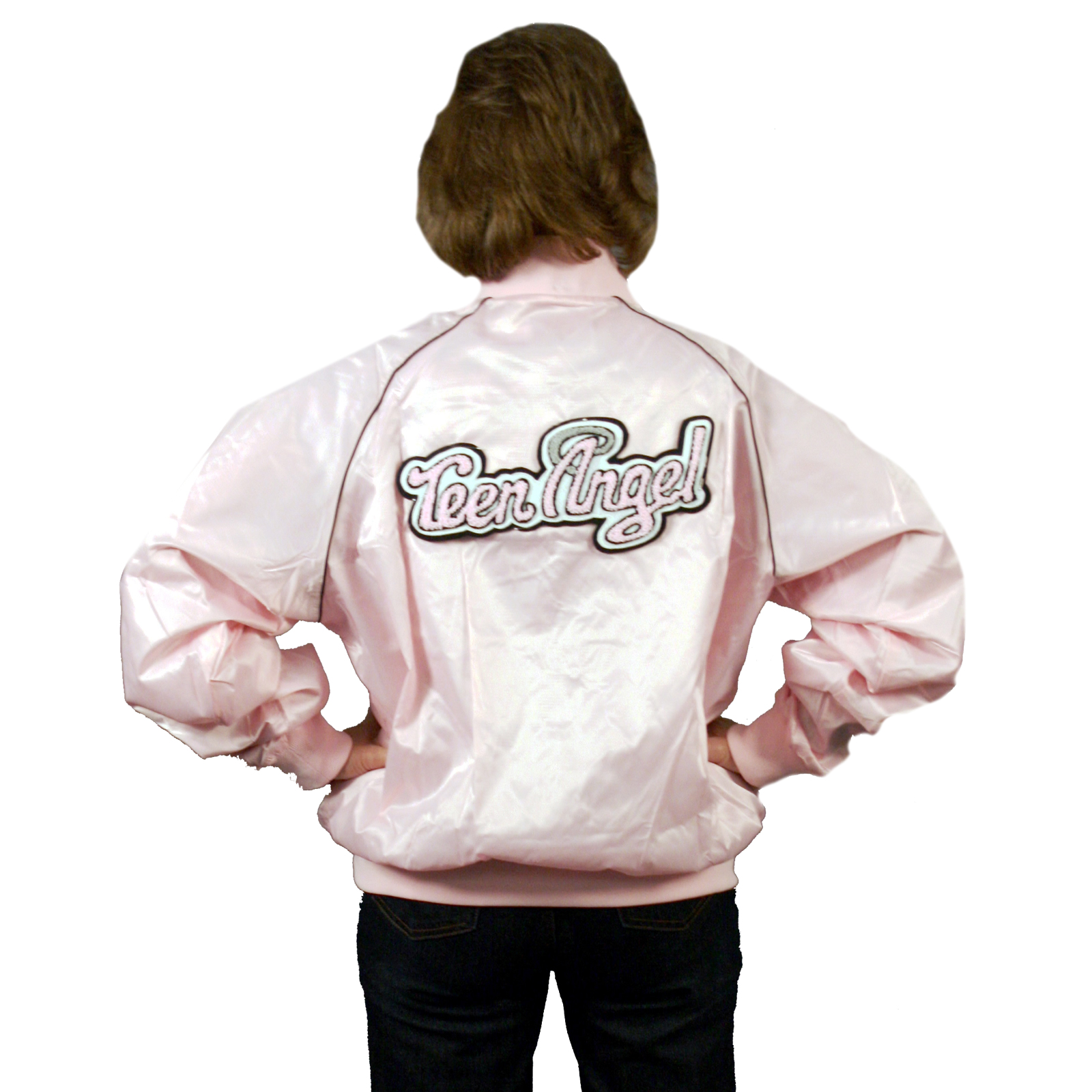 Cruisin USA Men's Pink Satin Teen Angel Jacket Adult Costume - 2X