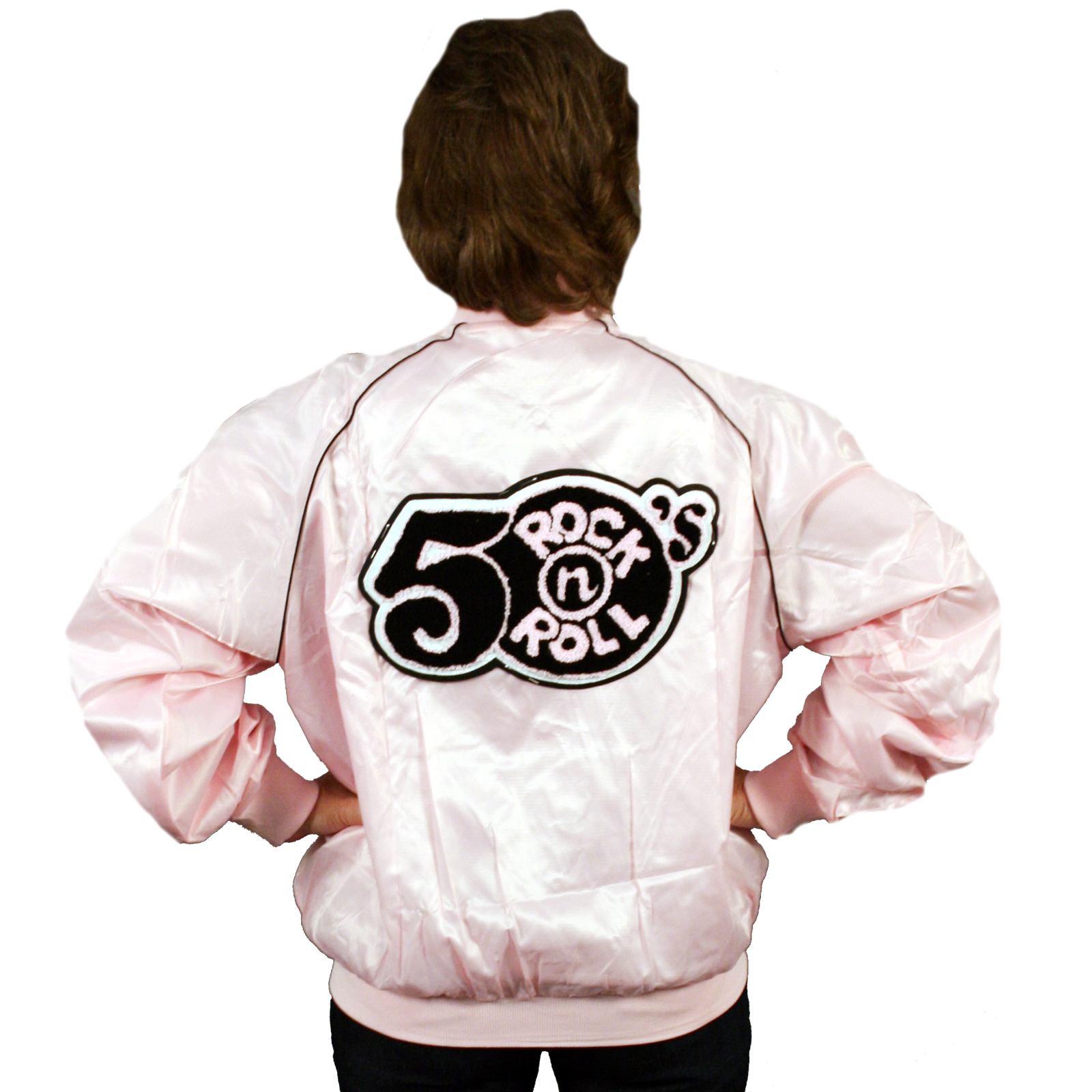 Cruisin USA Men's Pink Satin 50s Rock N Roll Jacket Adult Costume - 2X