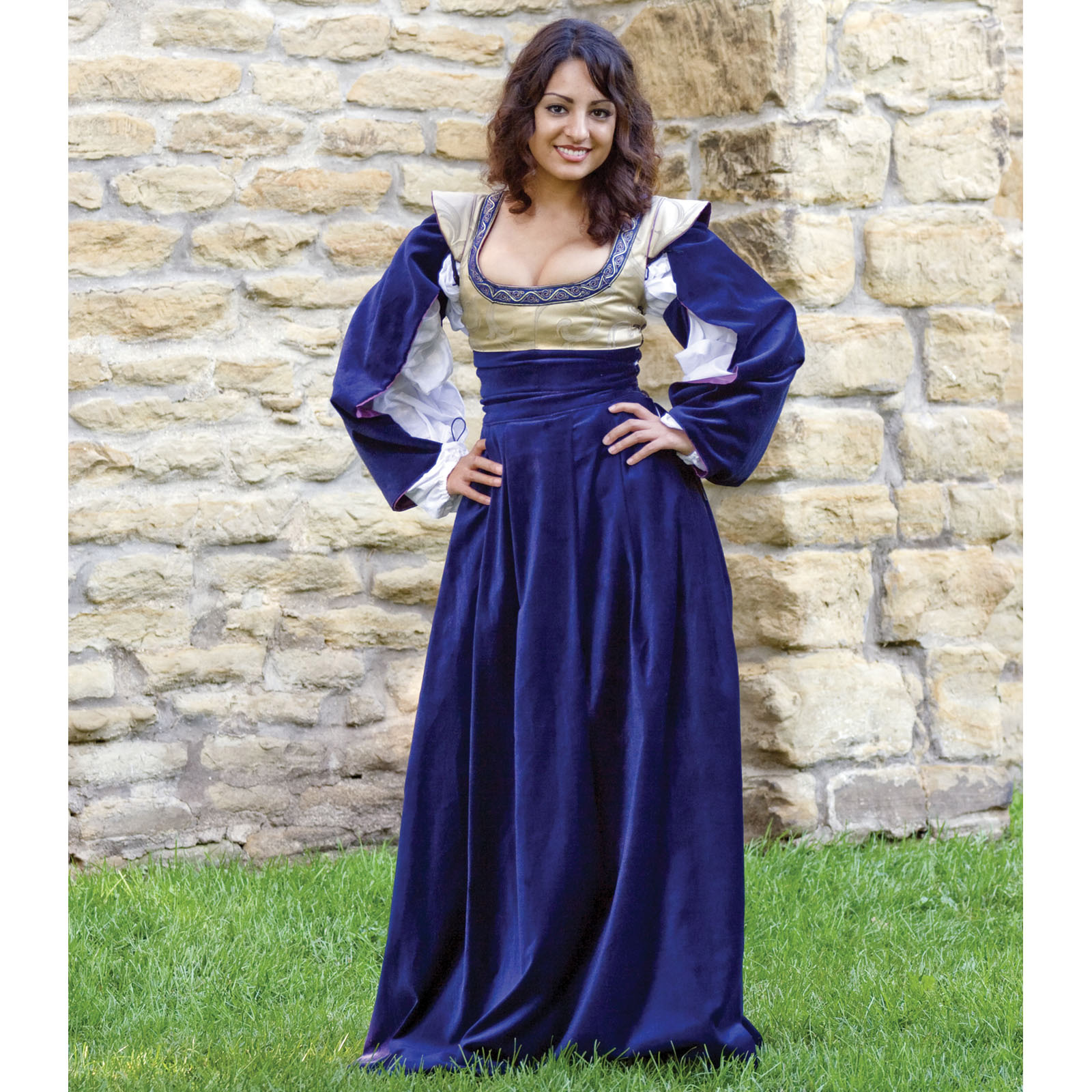 Sofi's Stitches Women's Austrian Kleid (Admiral Navy) Renaissance Collection Adult Costume - Large