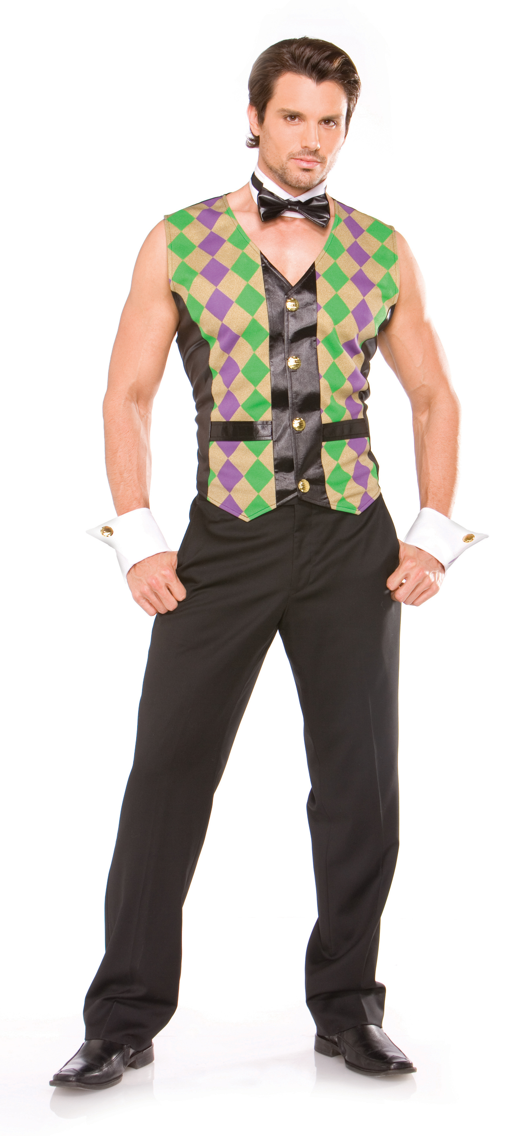 Dreamgirl Men's Mardi Gras Man Adult Costume - Large for Mardi Gras