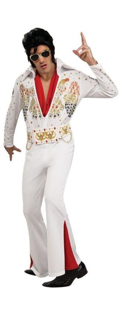 Rubie's Costume Co Men's Elvis Deluxe Adult Costume - White - Large