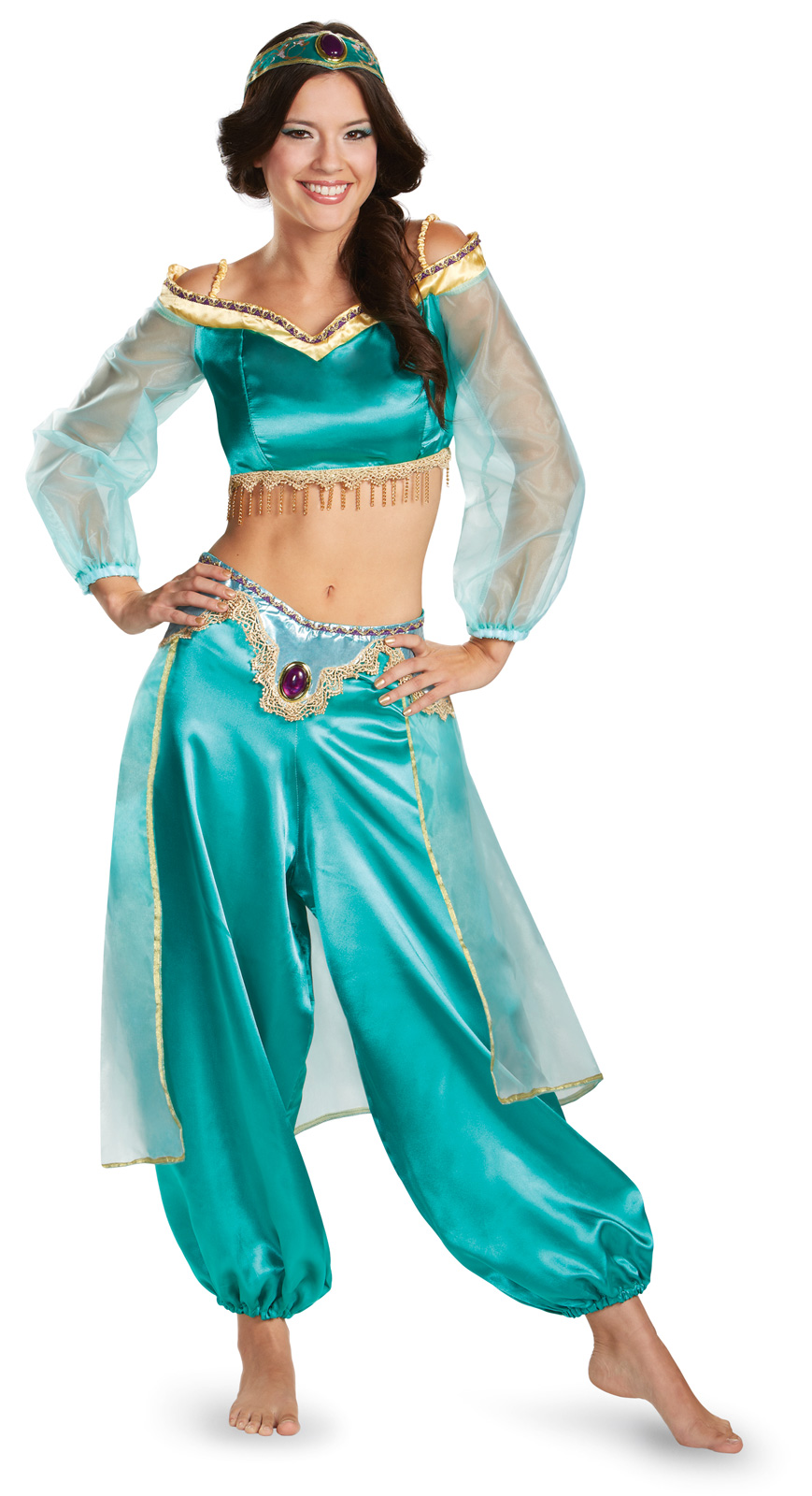 Disguise Inc Women's Disney Princess Jasmine Fab Prestige Adult Costume - Purple - Large (12-14)