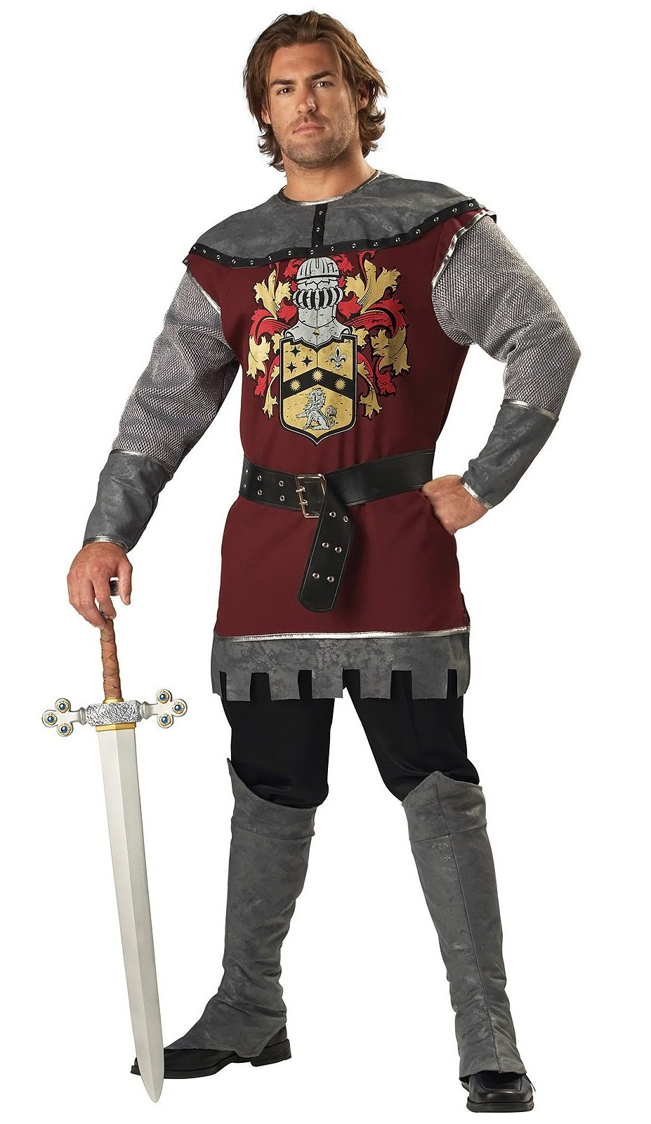 In Character Costumes Men's Noble Knight Adult Costume - Red - Large