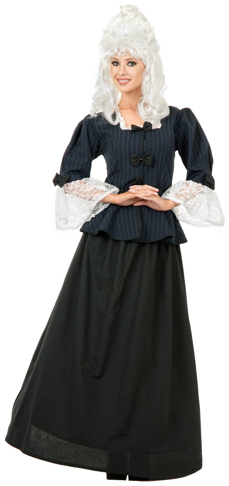 Charades Costumes Women's Martha Washington Colonial Woman Adult Costume - Blue - Large