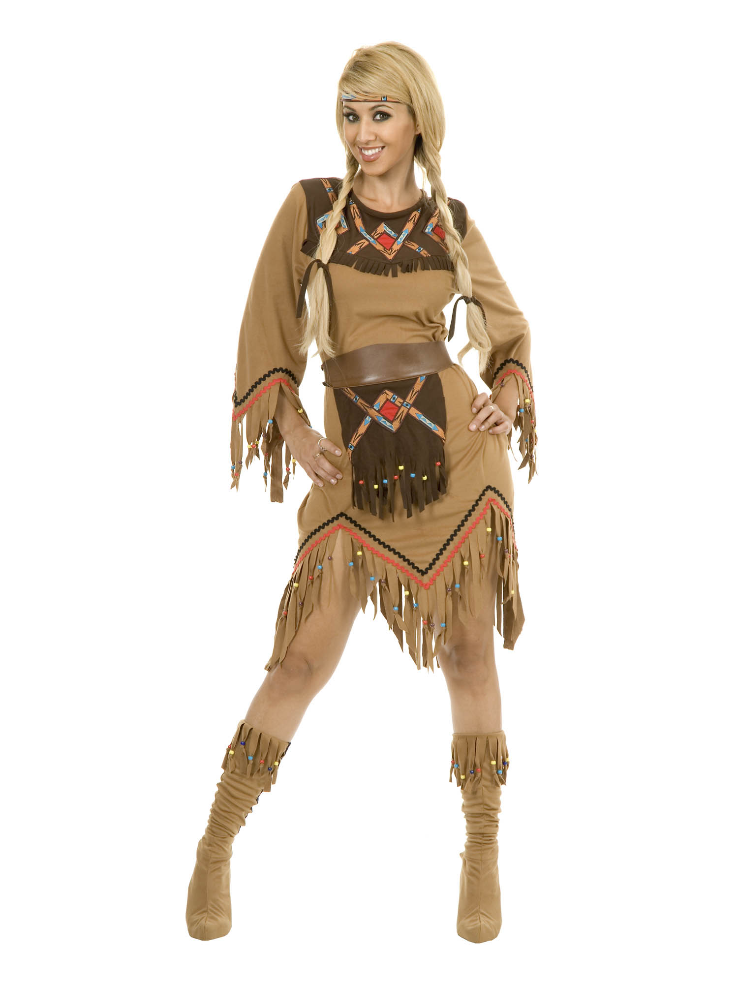 Charades Costumes Women's Sacajawea Indian Maiden Adult Costume - Tan - Large