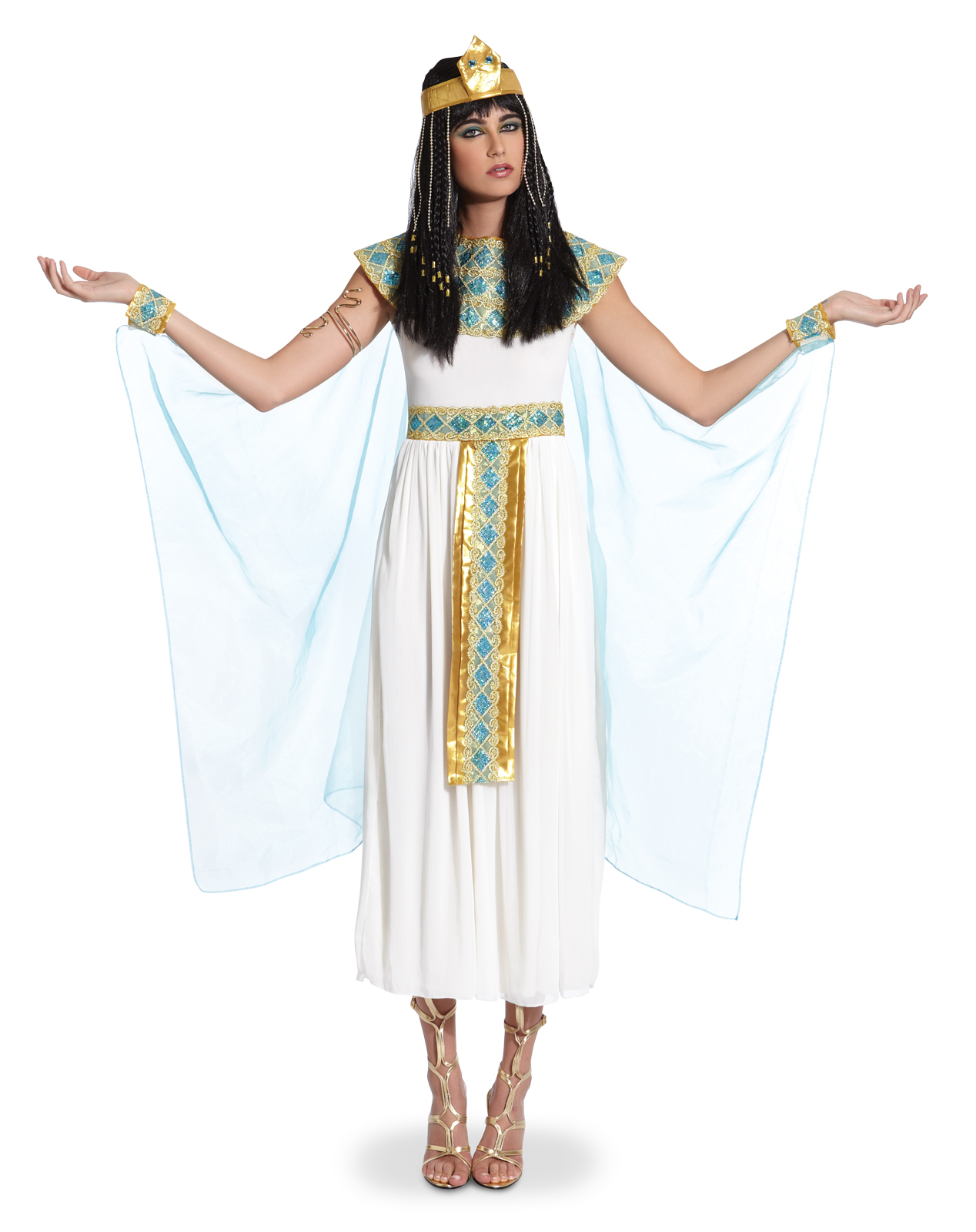 Palamon Women's Cleopatra Adult Costume - White - Large (14-16)