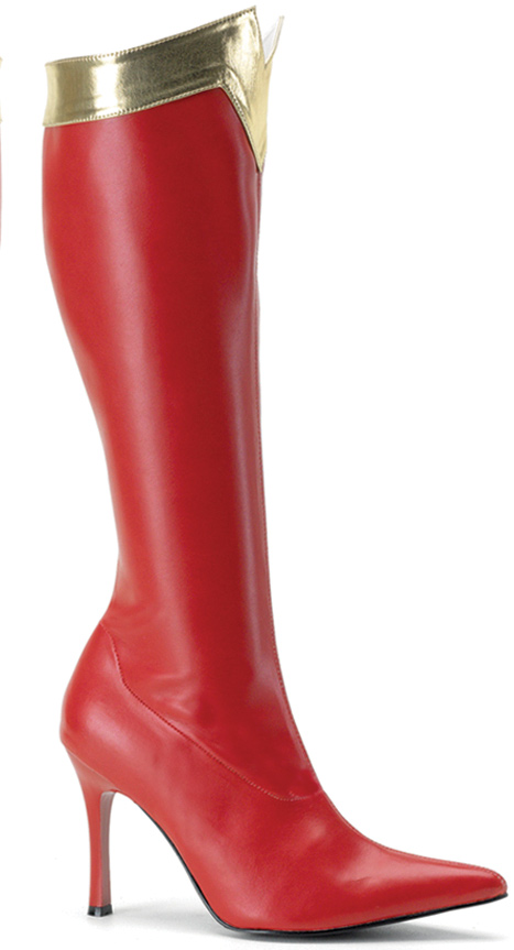 Pleaser Shoes Women's Wonder Knee High Adult Boots - Red - 10