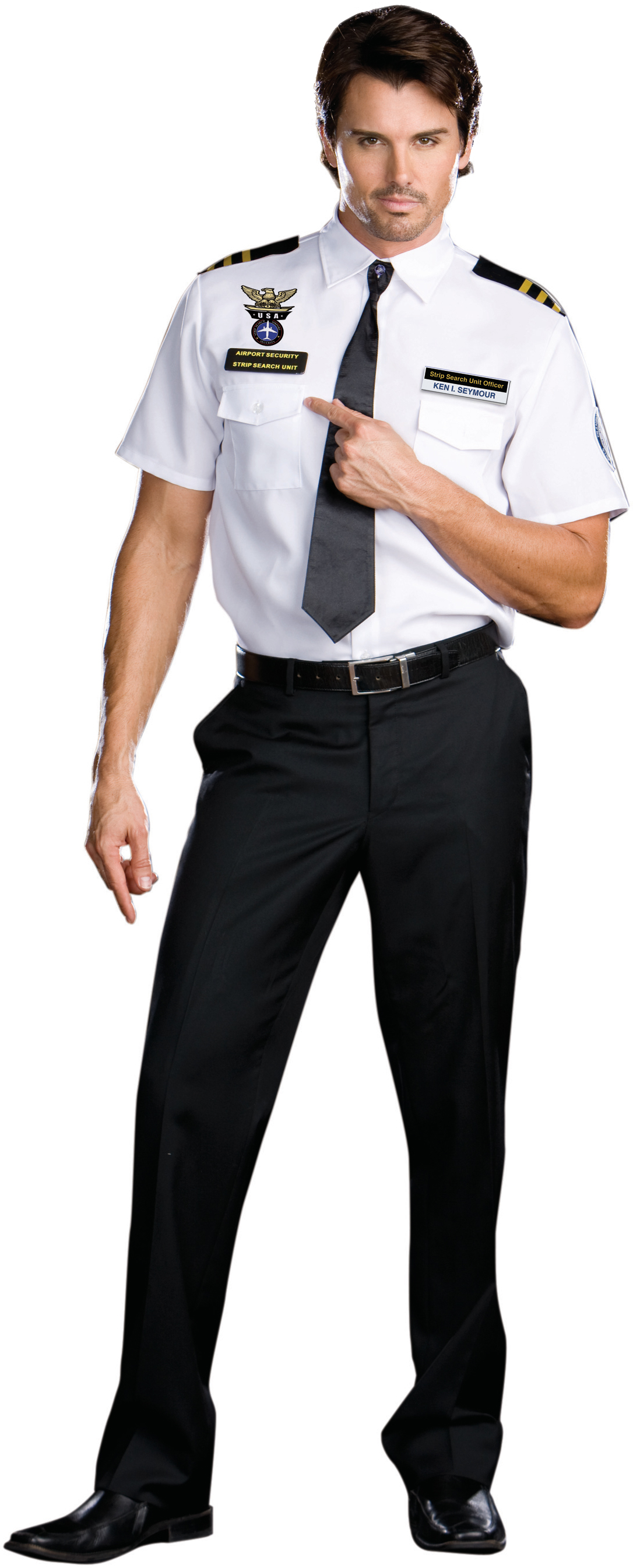 Dreamgirl Women's Strip Search Officer: Ken I. Seymour Adult Costume - Black - Large