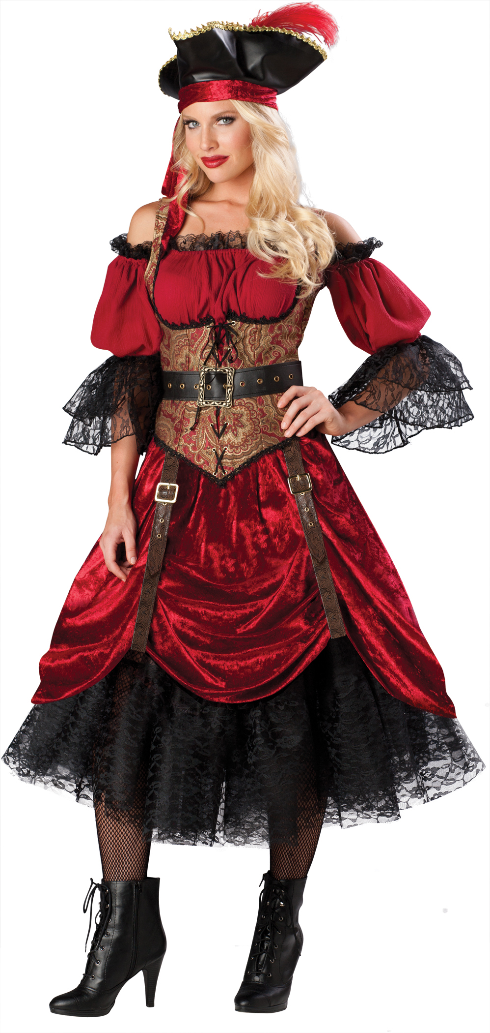 In Character Costumes Women's Swash Bucklin' Scarlet Elite Adult Costume - Brown - Large