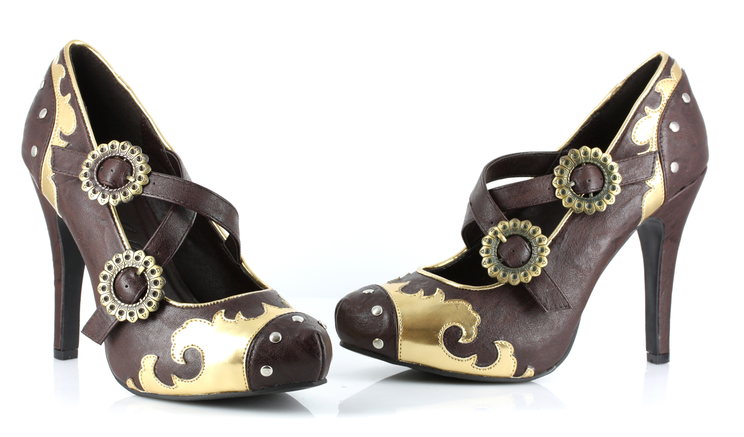 Ellie Shoes Women's Steampunk Adult Shoes - Brown - 10 for Valentines Day