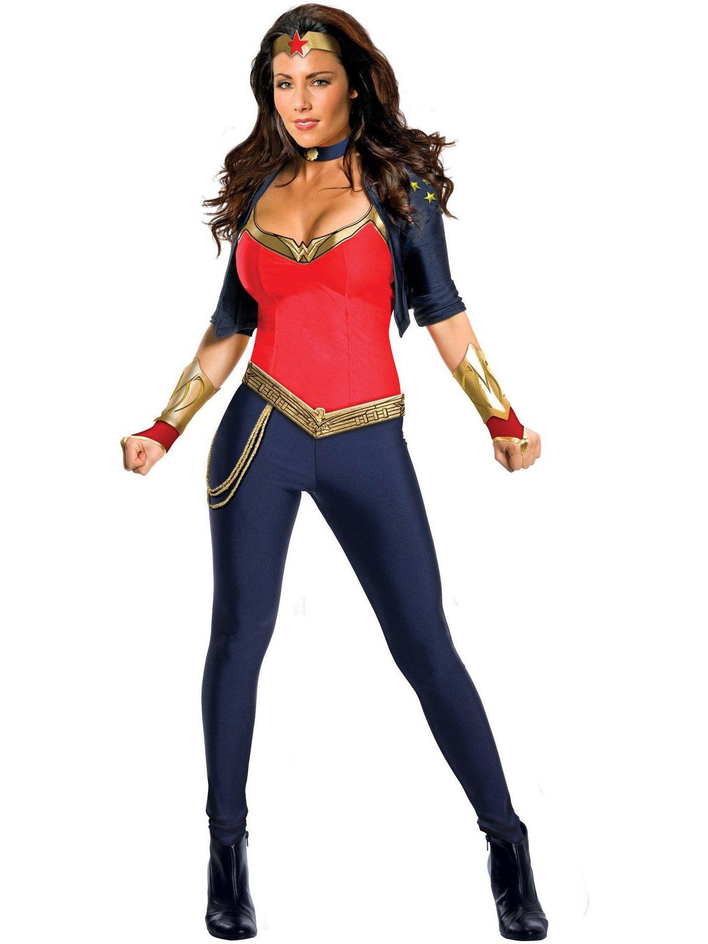 Rubie's Costume Co Women's Wonder Woman Deluxe Adult Costume - Blue - Large