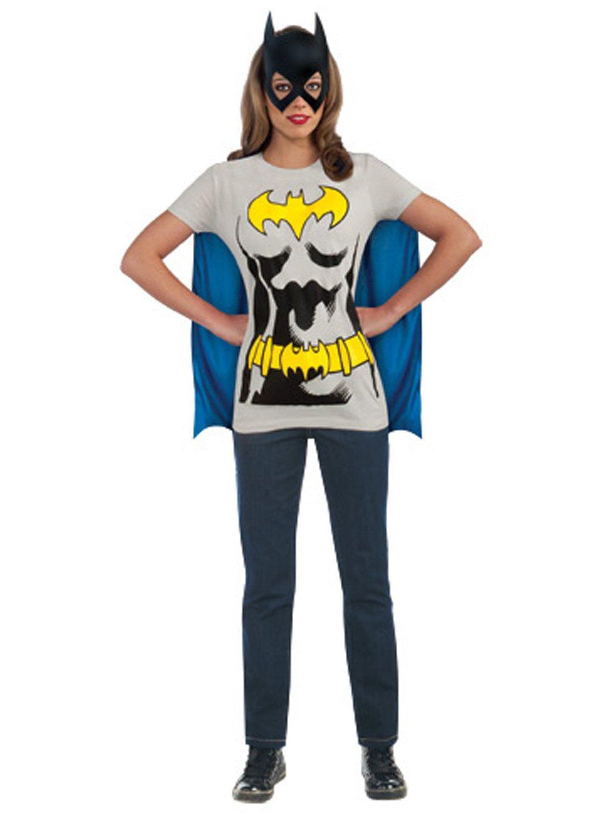 Rubie's Costume Co Women's Batgirl T-Shirt Adult Costume Kit - Grey/Yellow - Large