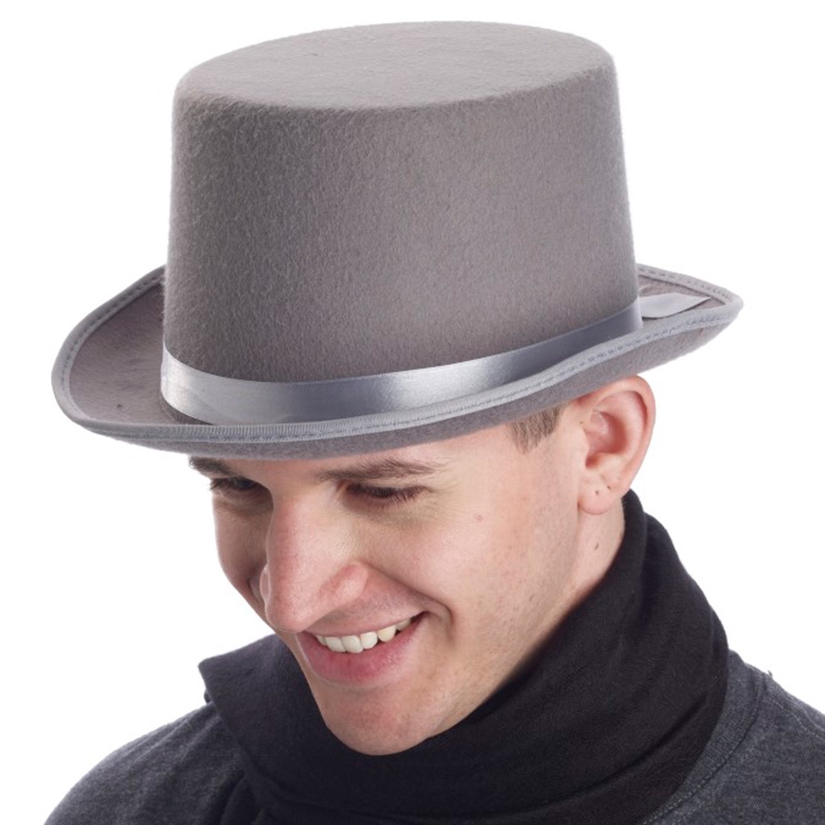 Forum Novelties Inc Women's Super Deluxe Gray Top Hat (Adult) - Gray - One-Size