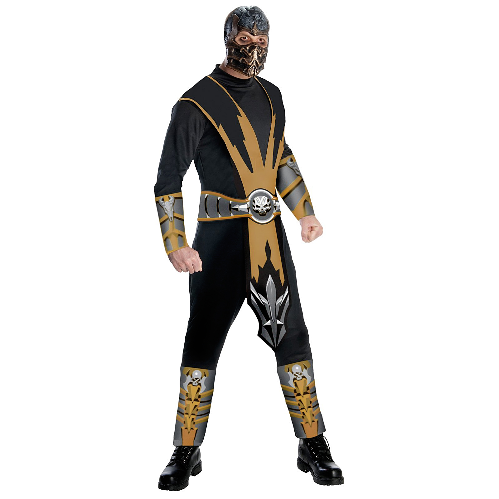 Rubie's Costume Co Men's Mortal Kombat Scorpion Adult Costume - Black - Large