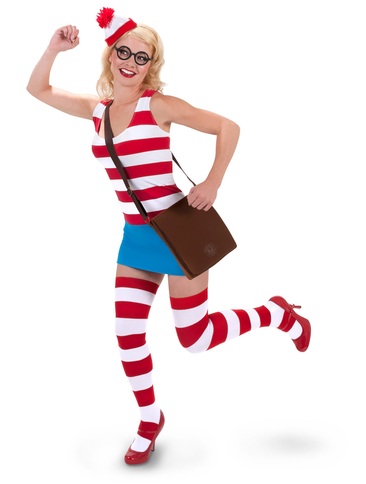 Elope Women's Waldo Sexy Dress Adult Costume - Red/White/Blue - Large/X-Large