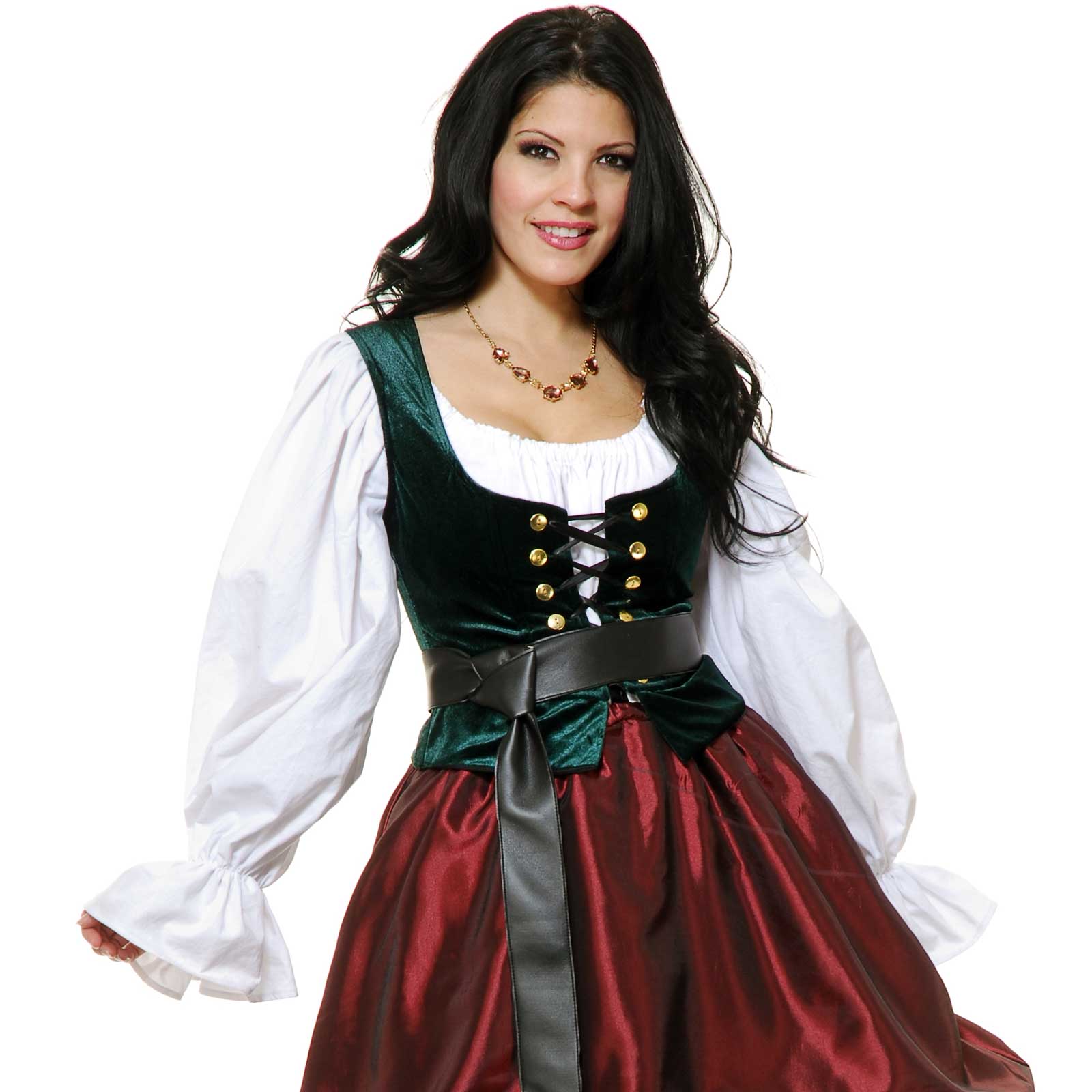 Charades Costumes Women's Evergreen Corset Bodice Adult - Dark Green - Large