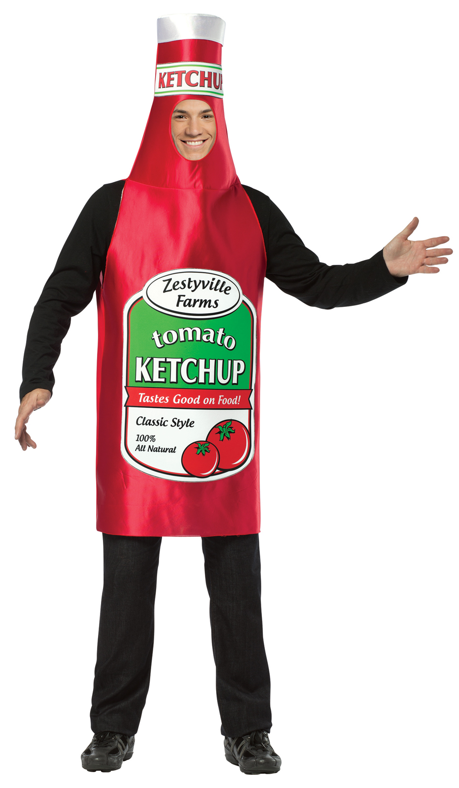 Rasta Imposta Men's Zestyville Ketchup Adult Costume - Adult One Size