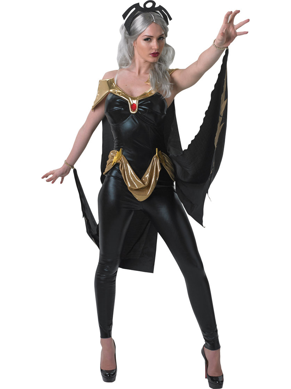 Rubie's Costume Co Women's Marvel Classic Secret Wishes Storm Adult Costume - Black - Large