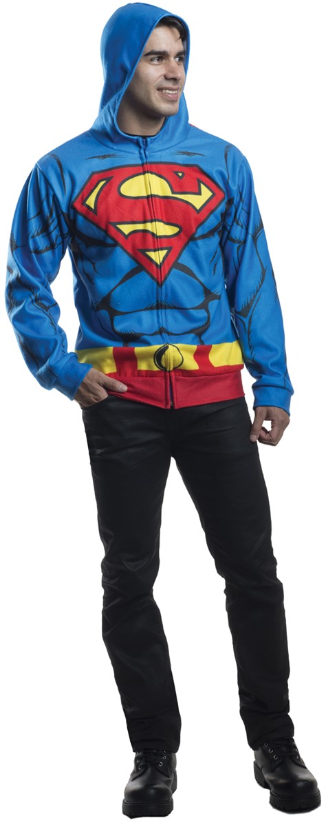 Rubie's Costume Co Men's Superman Adult Hoodie - Blue - Medium/Large