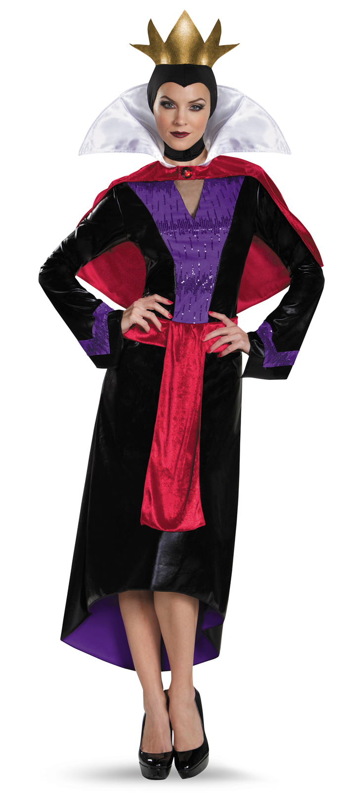 Disguise Inc Women's Disney Evil Queen Deluxe Adult Costume - Black - Large (12-14)