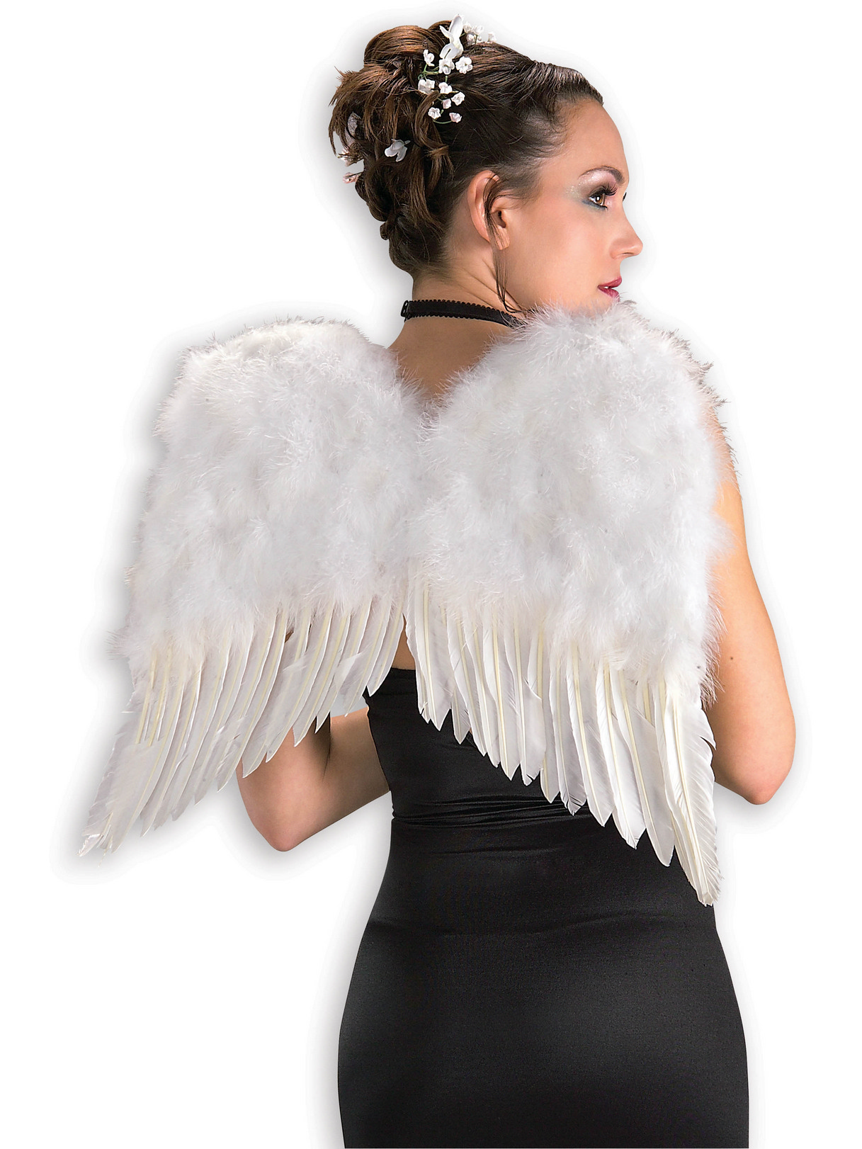 Fun World Women's Feather Angel Wings Adult - Black