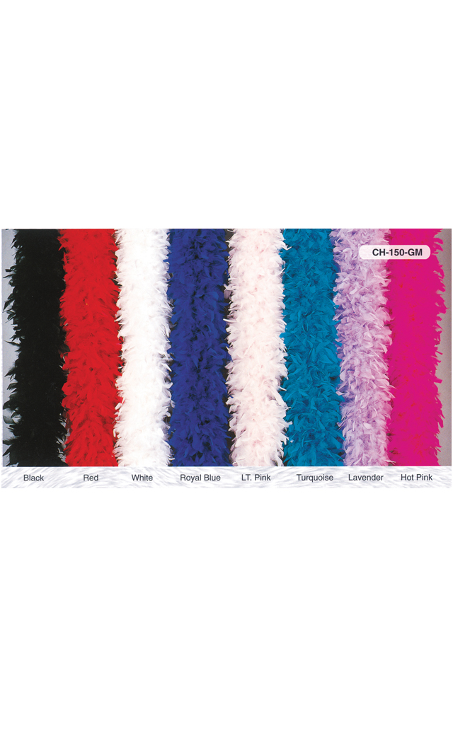 Be wicked Women's 15 Gram Marabou Feather Boa, 6Ft Solid Color - White - O/S