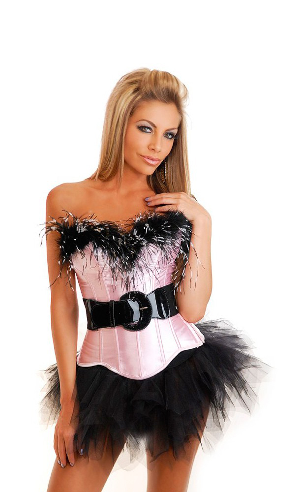 Daisy Corsets Women's Burlesque Feathers Corset and Pettiskirt - 2X