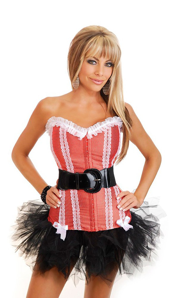 Daisy Corsets Women's Holiday Honey Burlesque Corset and Pettiskirt - Large