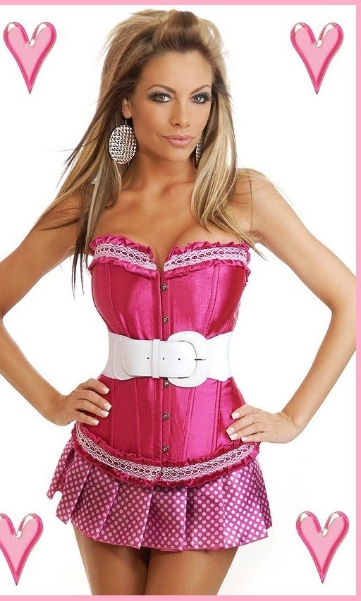 Daisy Corsets Women's Belted Corset and Skirt Clubwear Set - Large for Valentines Day