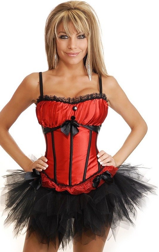 Daisy Corsets Women's Peasant Princess Burlesque Corset and Pettiskirt - 2X for Valentines Day