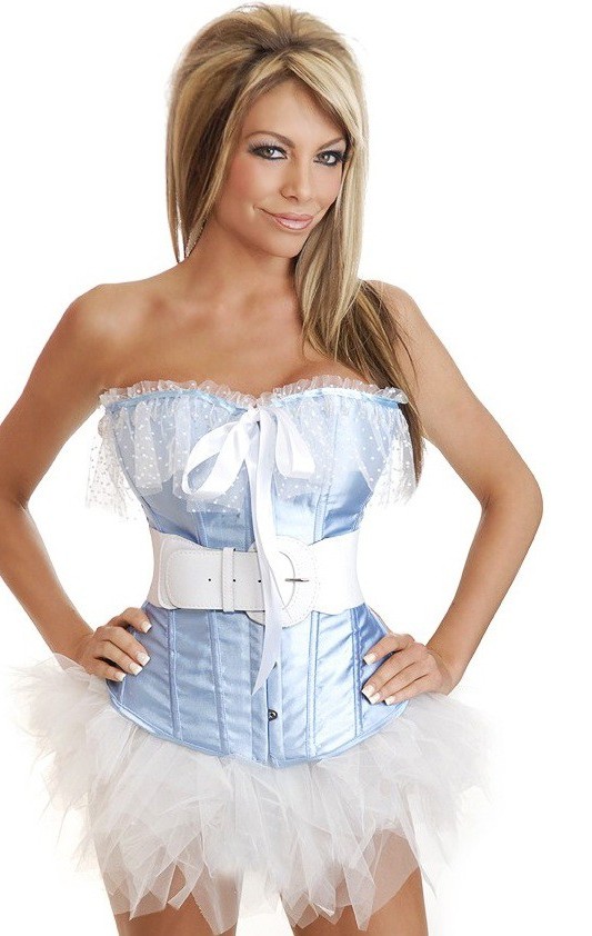 Daisy Corsets Women's Polka Dot Princess Burlesque Corset and Pettiskirt - 2X