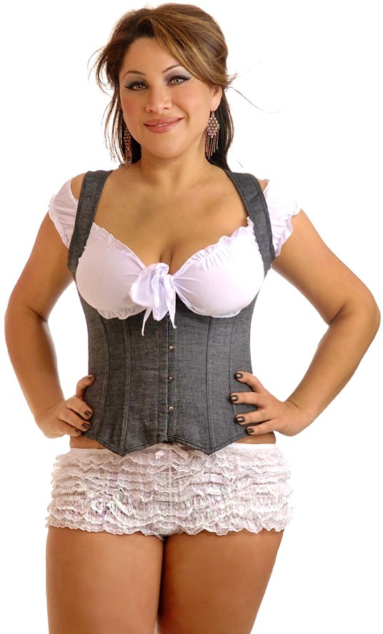 Daisy Corsets Women's Plus Size Denim Dream Underbust Corset - 2X