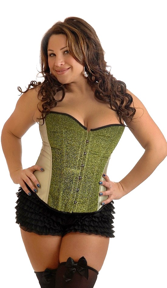 Daisy Corsets Women's Plus Size Green Sequin Burlesque Corset - 2X