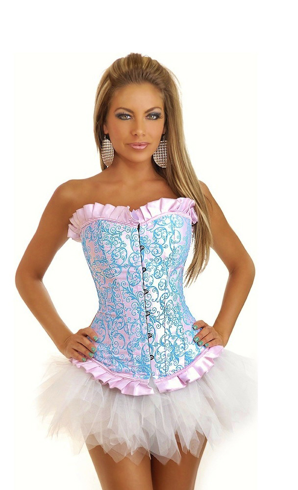 Daisy Corsets Women's Pretty in Pink Burlesque Corset and Pettiskirt - Large