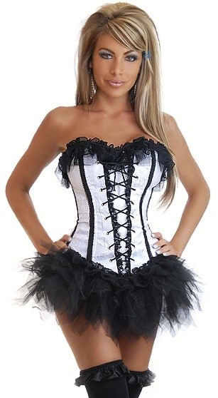 Daisy Corsets Women's Gothic Burlesque Corset and Pettiskirt - 2X