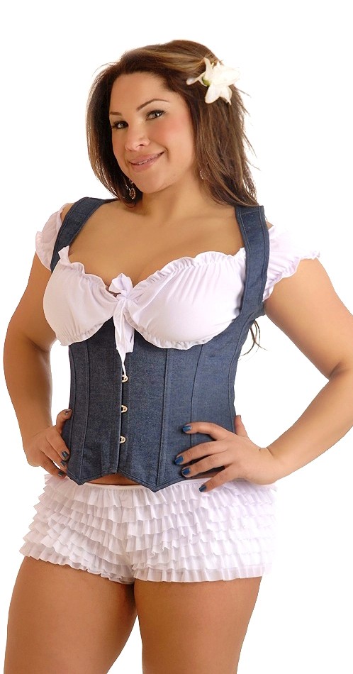 Daisy Corsets Women's Plus Size Denim Dream Underbust Corset - 2X