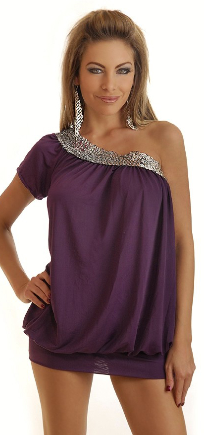 Daisy Corsets Women's Purple Grecian Goddess Mini Dress - One Size for Mardi Gras