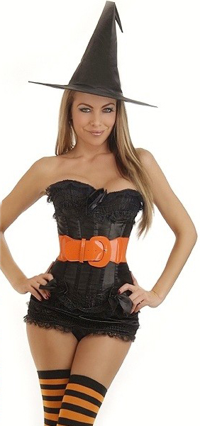 Daisy Corsets Women's 5 PC Sexy Witch Costume - 2X