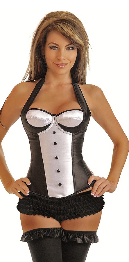 Daisy Corsets Women's Halter Underwire Tuxedo Corset - 2X