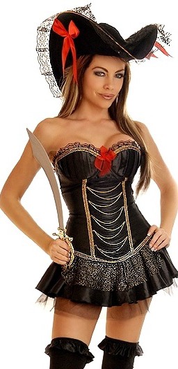 Daisy Corsets Women's 4 PC Sexy Pirate Wench Costume - 2X