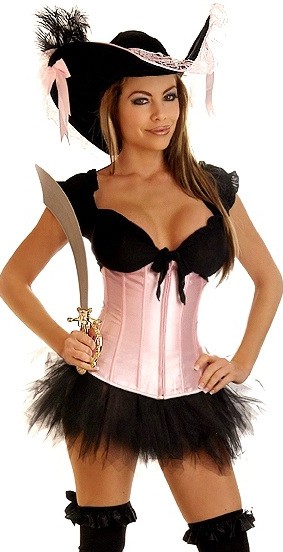 Daisy Corsets Women's 5 PC Sexy Pirate Lady Costume - 2X